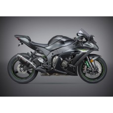 Yoshimura Stainless Alpha T Slip On Carbon Fibre End Cap and Heat Shield RACE kawasaki zx10rr 2016-2020
