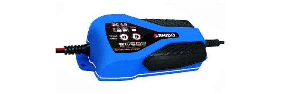 Shido DC4.0 Dual Battery Charger for Lithium 6/12v Lead Acid Motorcycle and Car Batteries with Digital Display 4amp 